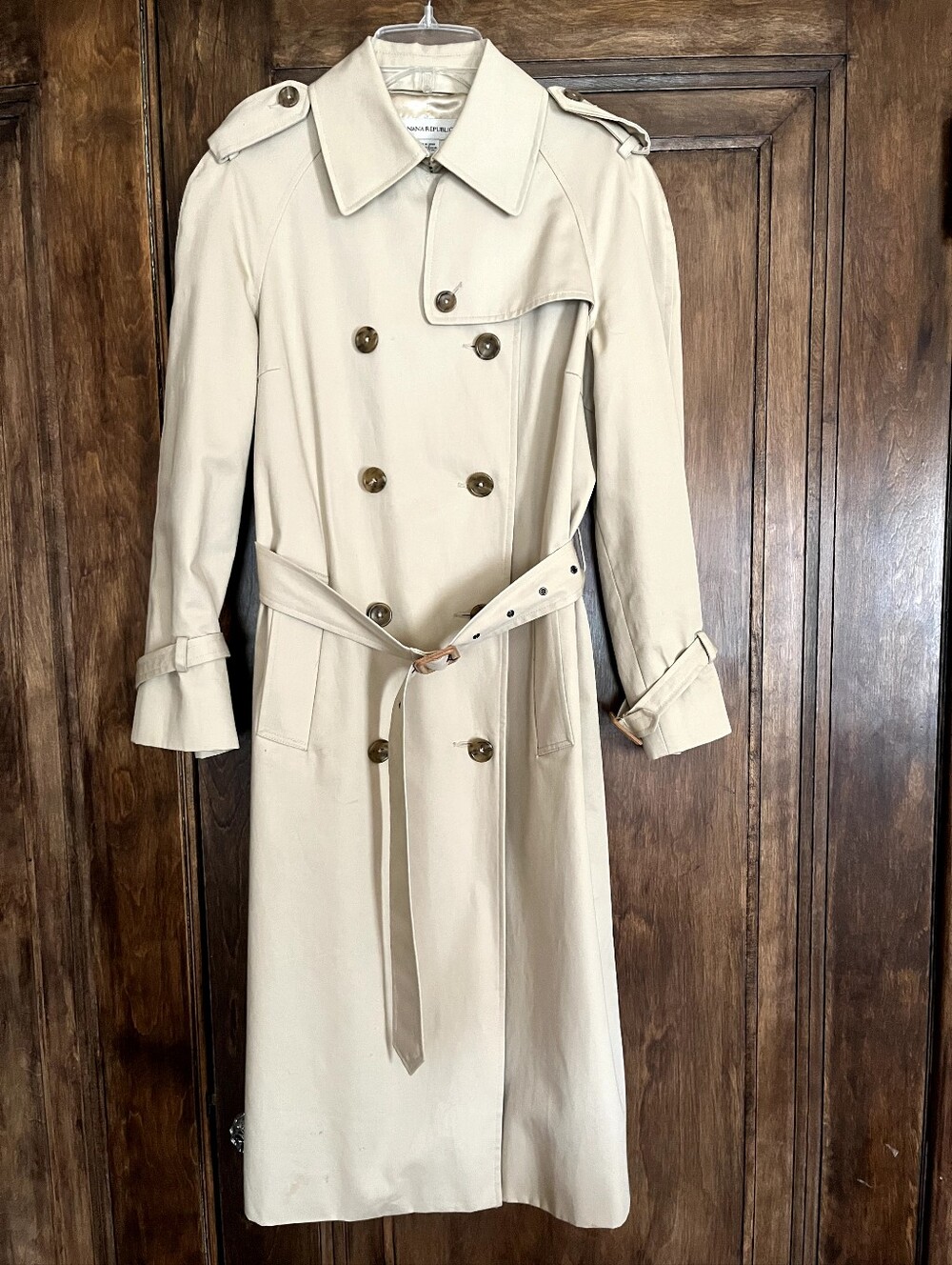 Women's Banana Republic Beige Tan Trench Coat Jacket Small